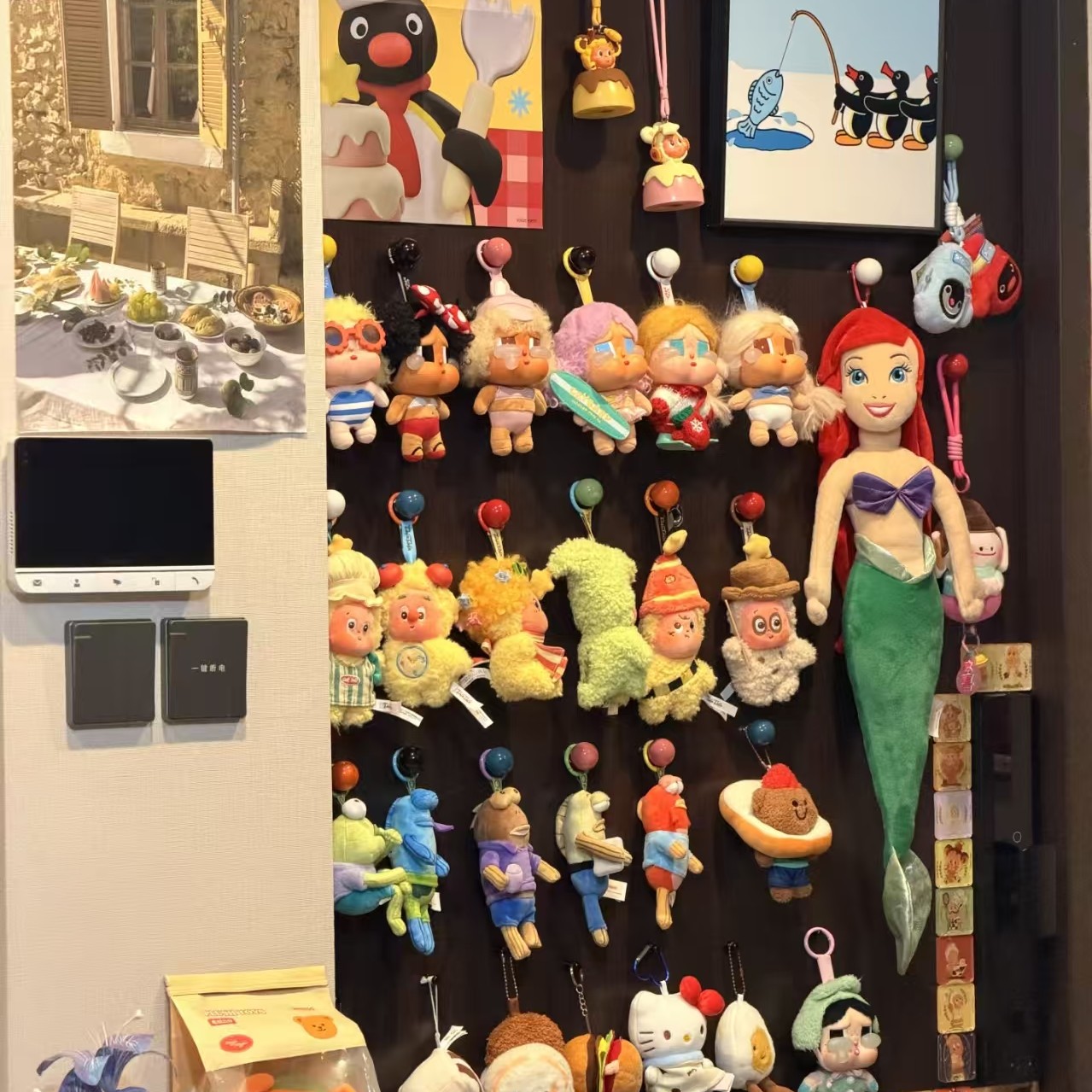 玩偶入户门多巴胺挂钩泡泡玛特sp星星人labubu彩色强力磁吸挂钩