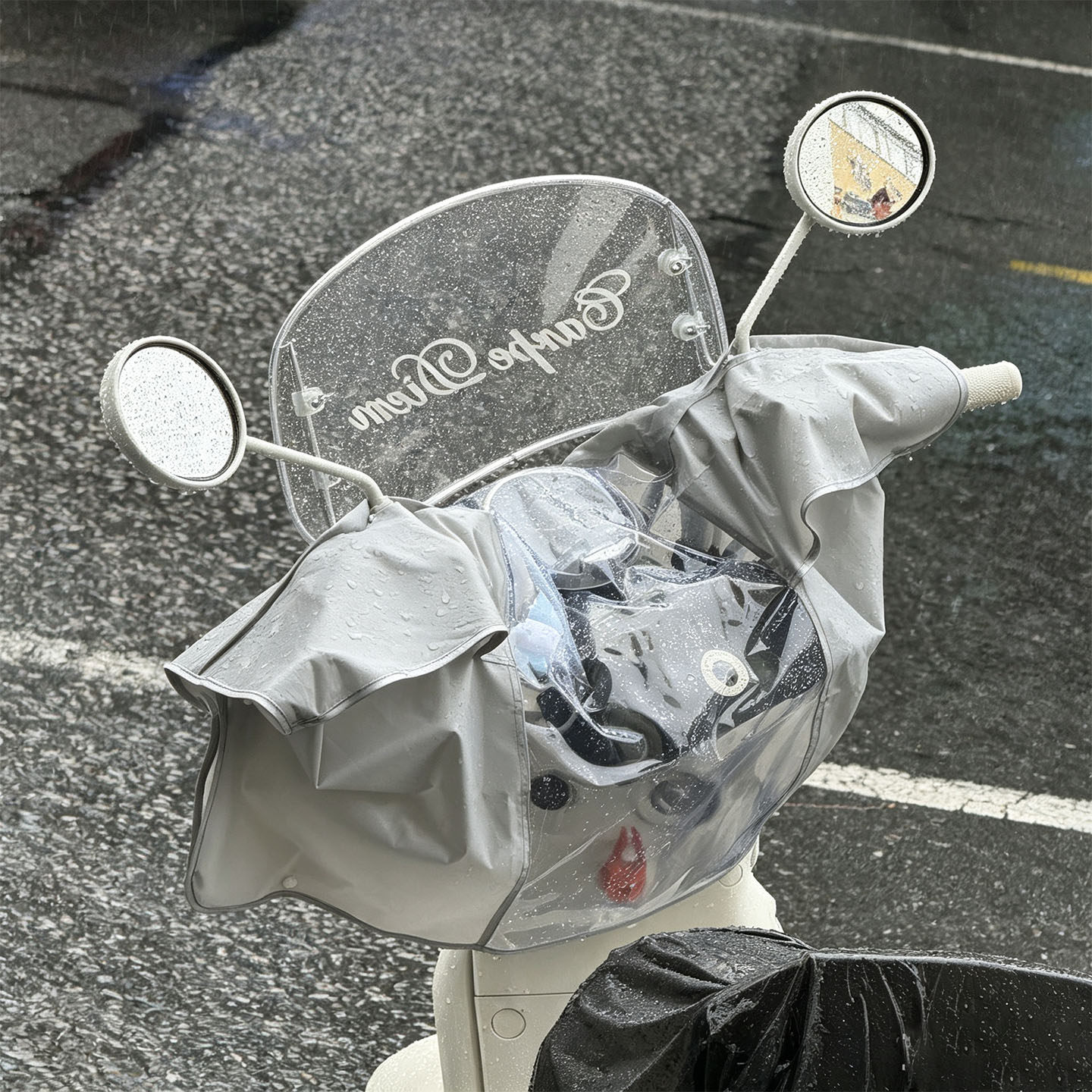 电动车车头防雨罩透明摩托车踏板电瓶车保护罩防尘拉链中控防护罩
