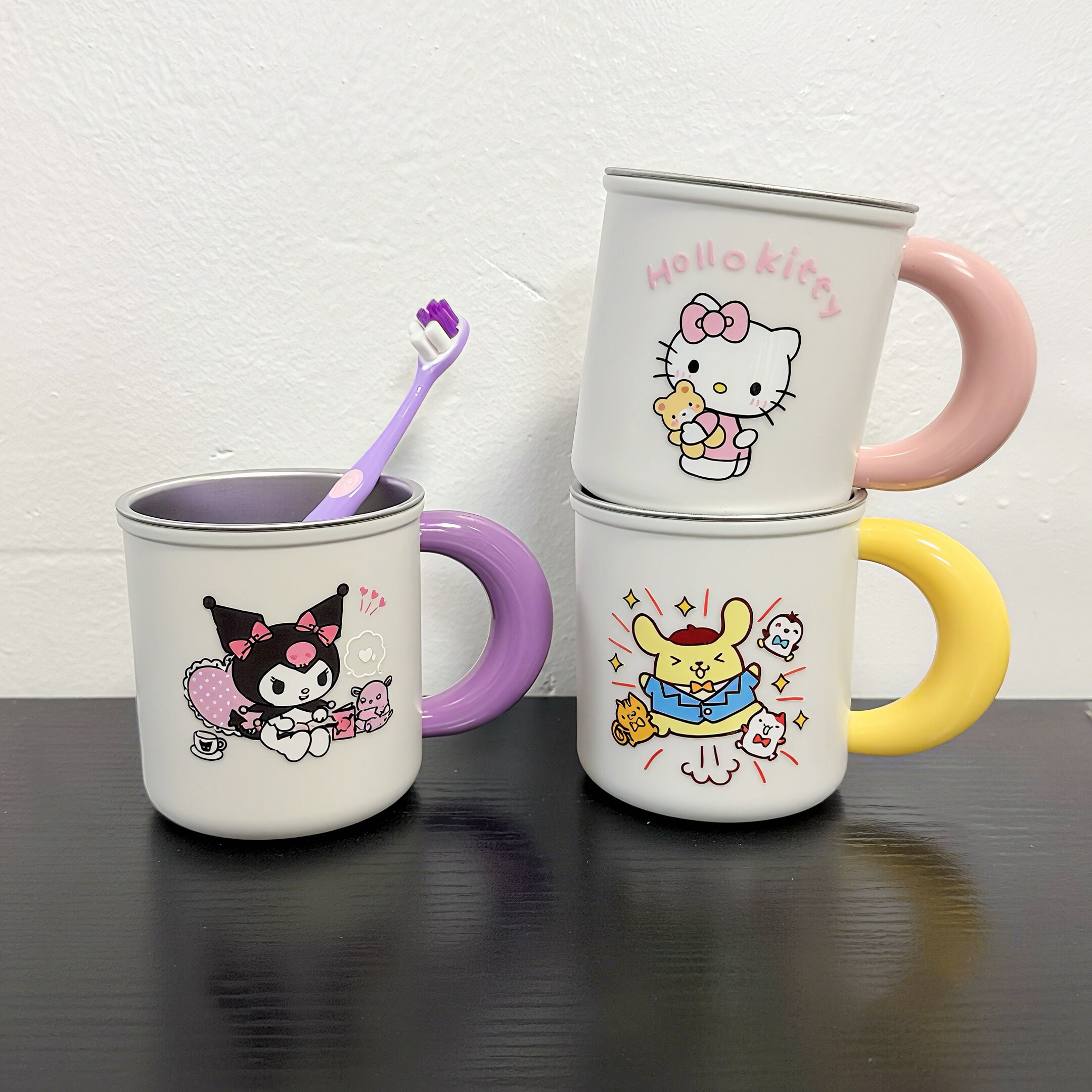 多巴胺316不锈钢漱口杯防霉抑菌儿童洗漱杯学生宿舍刷牙杯带手柄