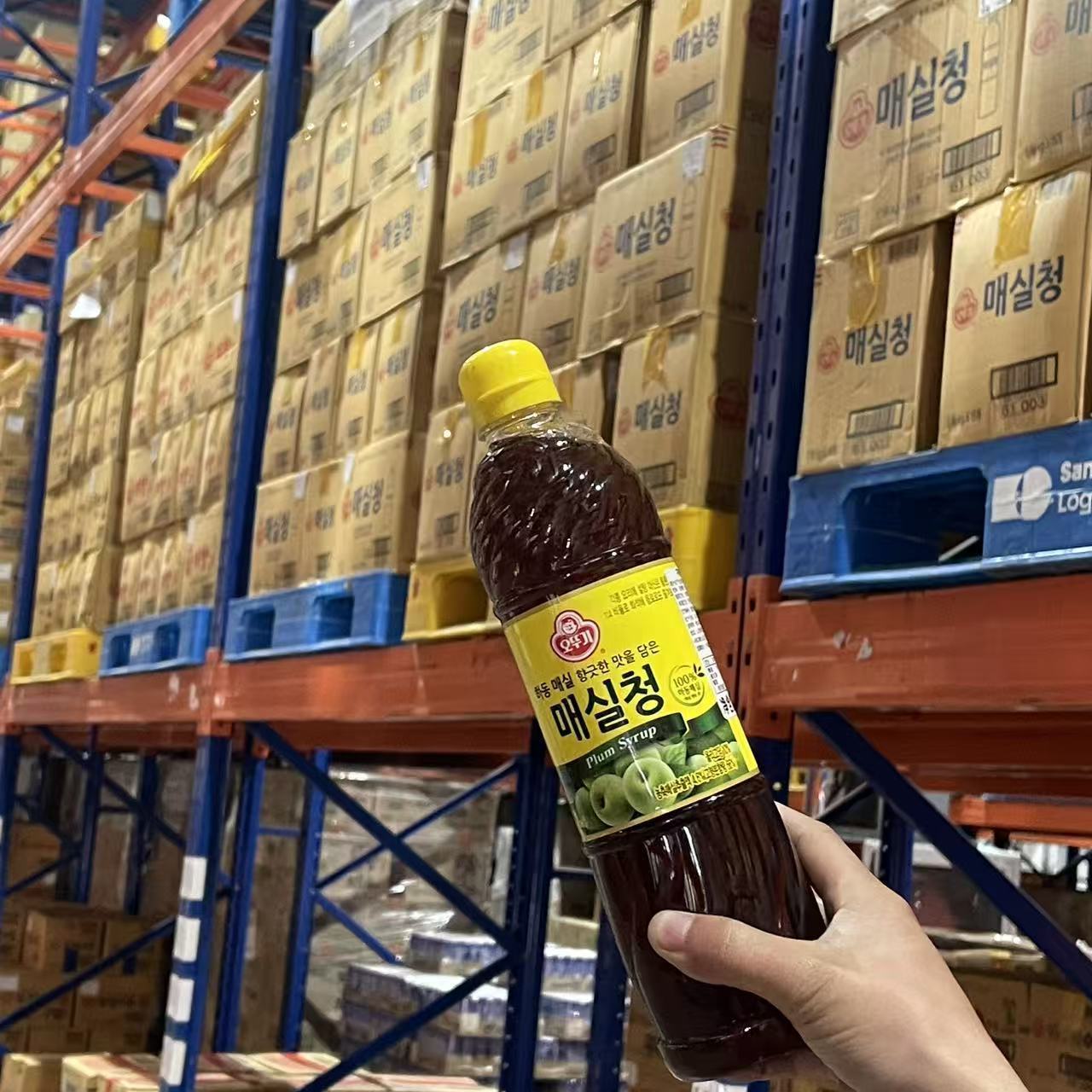 【整箱批发】韩国不倒翁青梅汁糖浆原装进口大瓶商用韩式泡菜拌菜