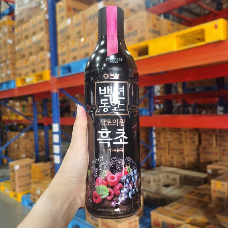 韩国原装进口 膳府百年时光黑醋葡萄覆盆子蓝莓黑莓浓缩果醋900ml