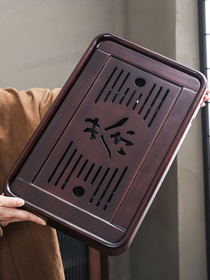 实木茶盘家用排蓄两用简约干泡盘茶托盘小型茶具客厅高档茶台新款