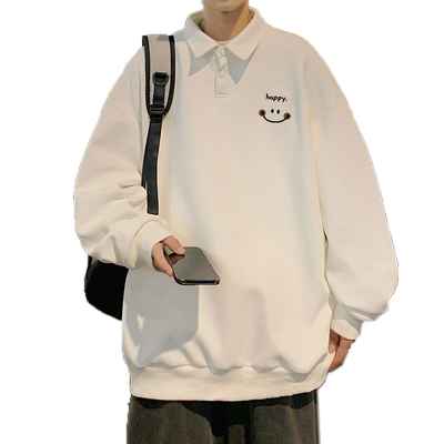 美式复古卫衣男ins潮牌polo衫潮