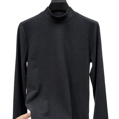 颖膝纯色双面德绒打底衫男内搭