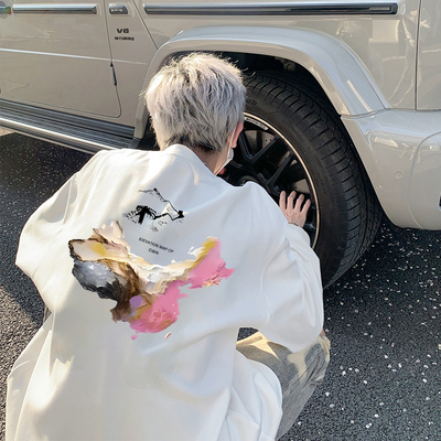 【重磅纯棉】美式纯棉长袖t恤男