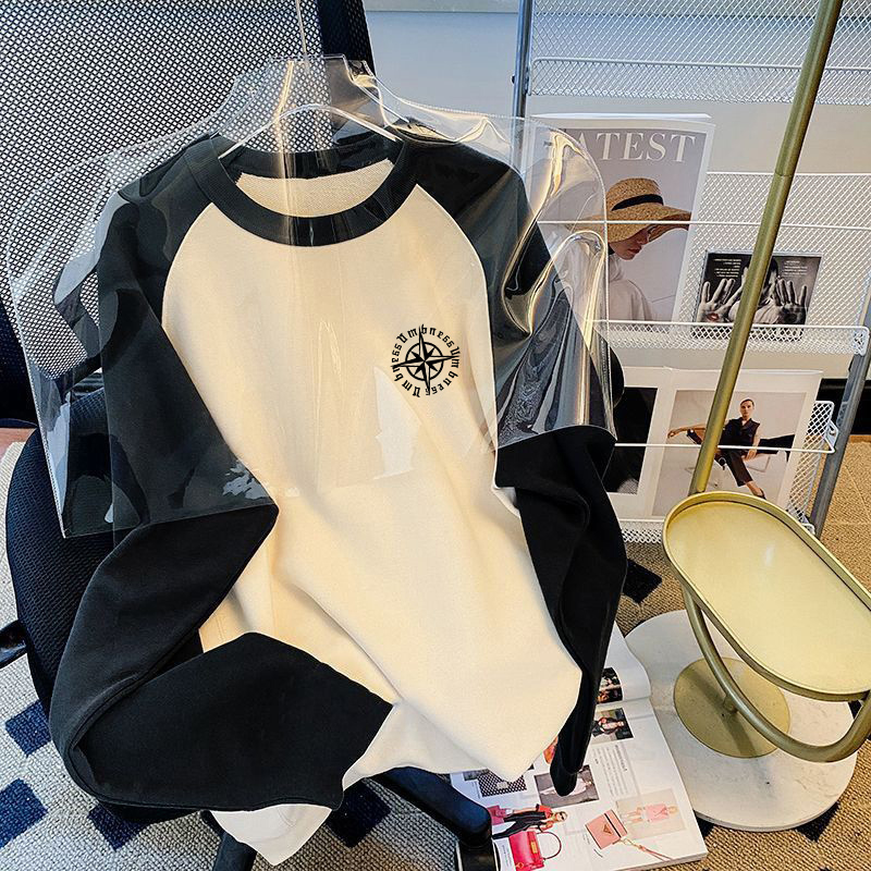 【纯棉面料】青少年撞色拼接长袖