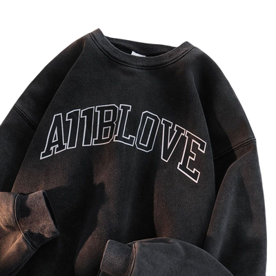 颖膝美式加绒加厚卫衣男ins潮牌