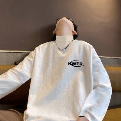 颖膝德绒半高领打底衫男士秋冬