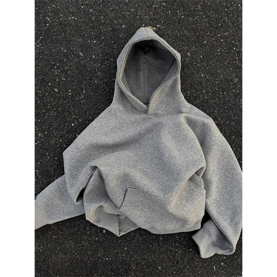 颖膝美式重磅连帽卫衣男款秋冬