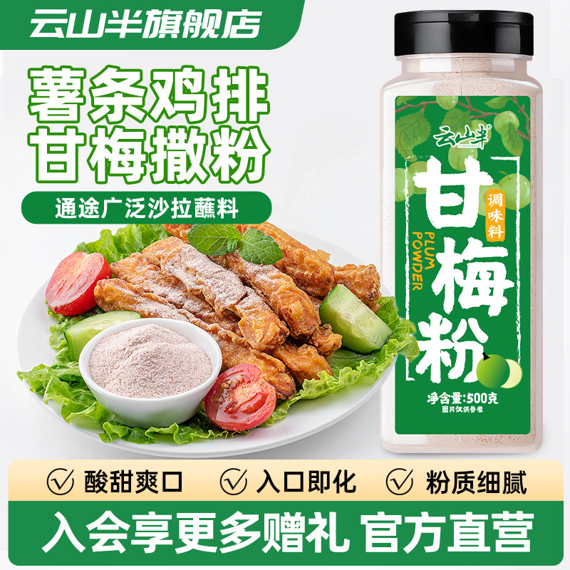 云山半甘梅粉撒粉酸梅子粉调味料薯条地瓜鸡排小吃甘莓粉撒料500g