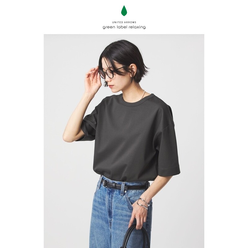 green label relaxing 2026夏季新品 女装 纯棉圆领短袖T恤
