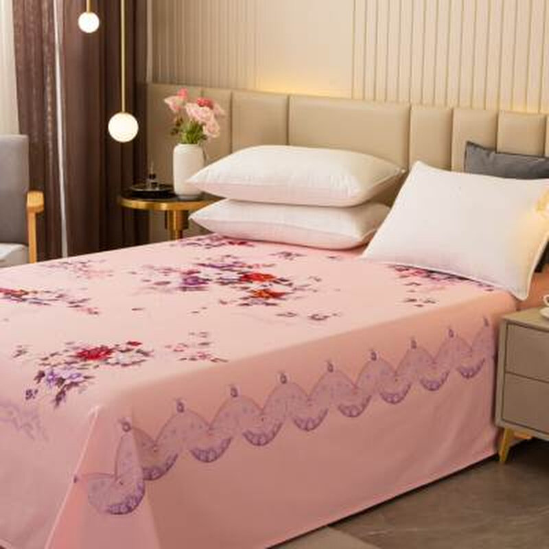 老上海国民丝光棉老式床单纯棉单件100全棉加厚印花怀旧老款复古