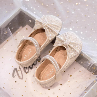 水晶鞋 儿童鞋 秋季 女孩小皮鞋 真皮女童公主鞋 宝宝软底单鞋 2025新款