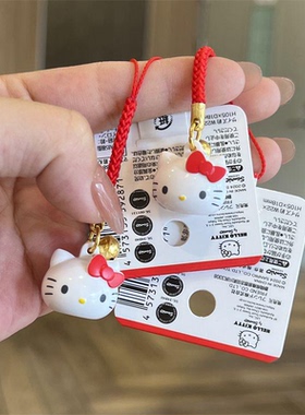 现货 日本Sanrio三丽鸥Kitty小铃铛 包包挂饰钥匙挂件手机链吊坠