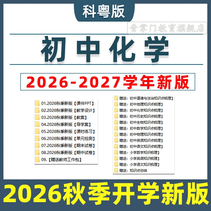 新改版科粤版初中初三化学课件PPT教案9九年级上下册电子版