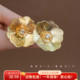 晚棠MIN 法式 赫本风立体花朵珍珠耳钉小众气质优雅A215
