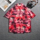衬衣 男女oversize古着小众百搭泼水节海边沙滩碎花短袖 泰式 花衬衫