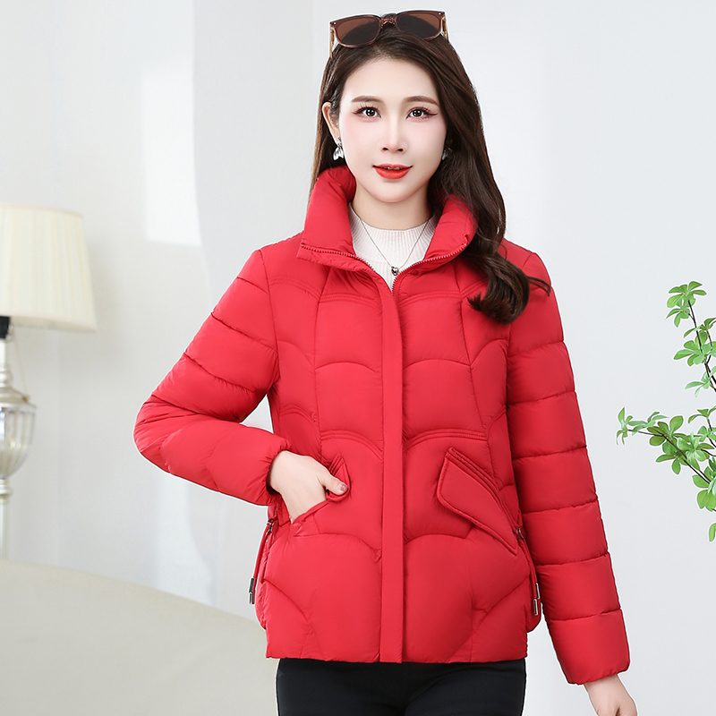 羽绒棉服女冬季新款韩版短款外套棉袄高级感面包服中年妈妈装棉衣