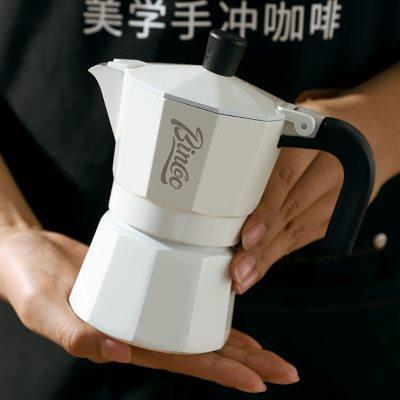 bincoo双压阀摩卡壶煮咖啡壶意式家用小型套装咖啡粉户外露营装备