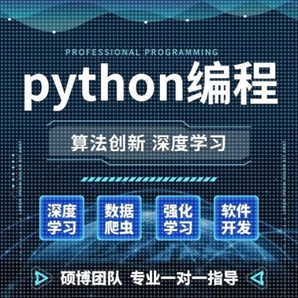 python深度学习算法创新强化学习nlp机器学习爬虫cv程序指导跑通