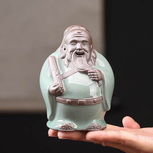 福禄寿茶宠摆件创意招财神爷装饰