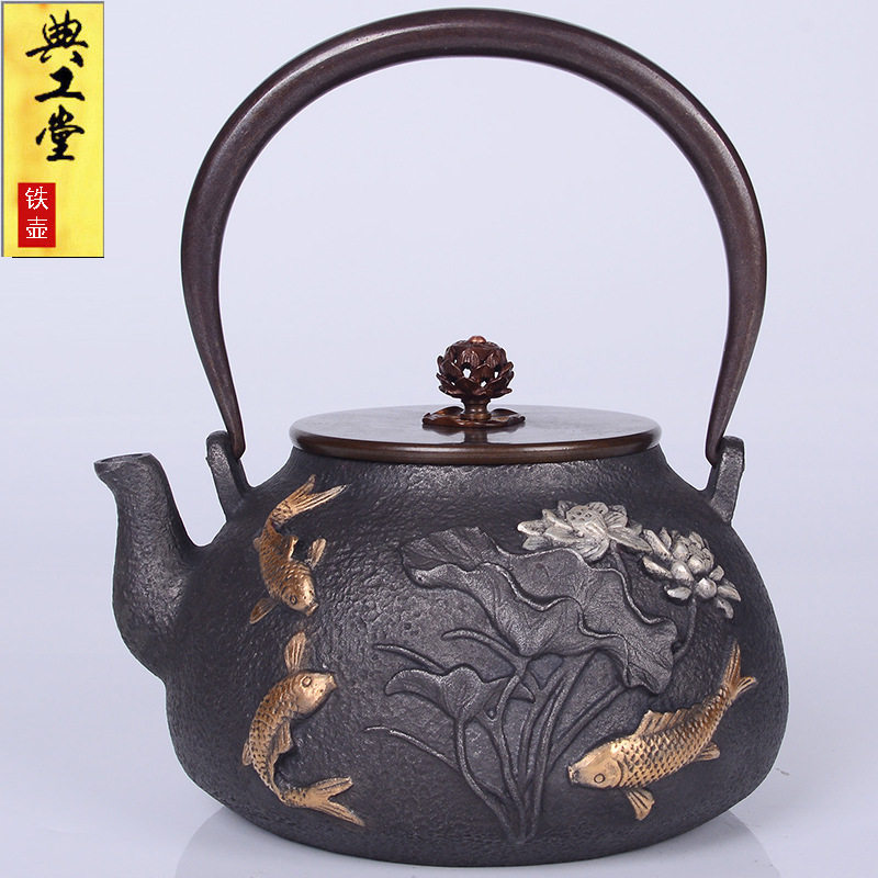 典工堂铸铁典工堂铁壶连年有茶壶