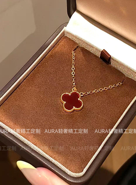 四叶草锁骨链女轻奢穿搭点睛神器