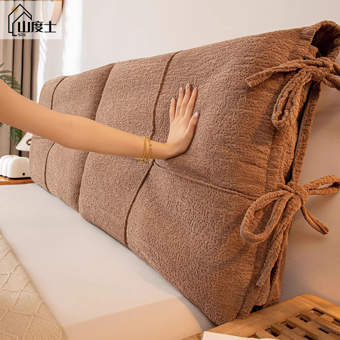 靠枕床头靠垫软包可拆洗