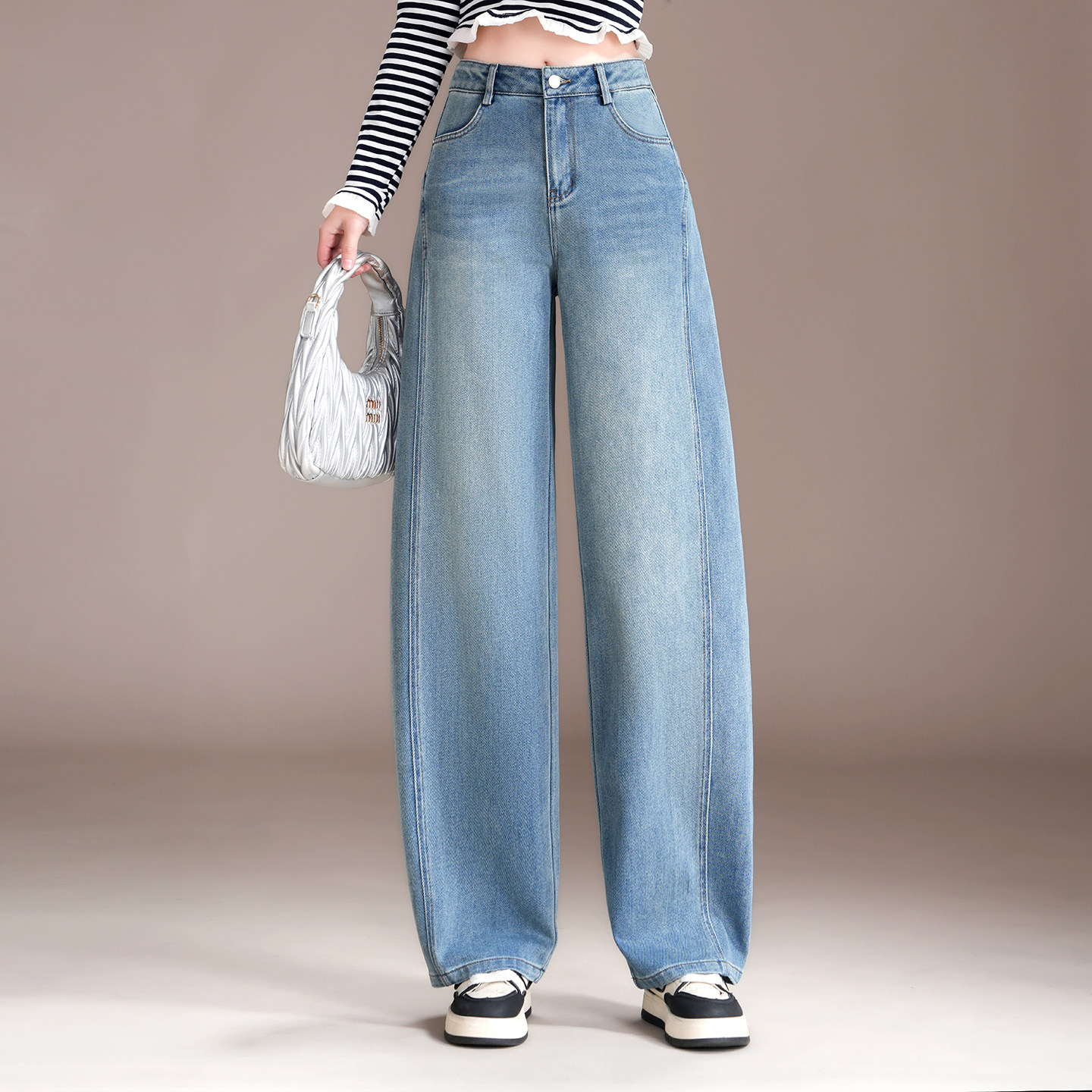 今年流行弯刀牛仔裤女春季2026年新款宽松直筒长裤遮垮显瘦阔腿裤,女装/女士精品,牛仔裤,淘宝优惠券,粉丝福利购,淘宝优惠卷