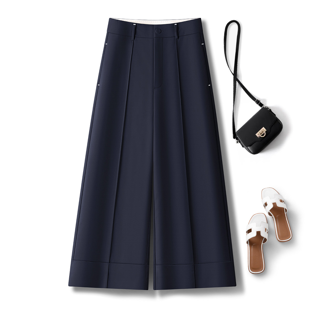 薄款质感通勤西装阔腿裤女夏季2025新款天丝垂垂裤宽松显瘦七分裤,女装/女士精品,休闲裤,淘宝优惠券,粉丝福利购,淘宝优惠卷