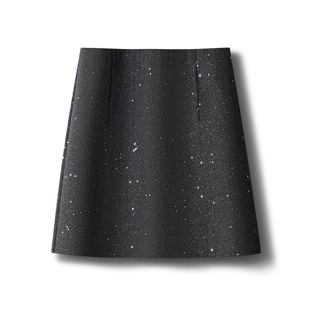 小香风毛呢半身裙女冬季2025新款羊毛高腰包臀A字裙闪闪亮片短裙,女装/女士精品,半身裙,淘宝优惠券,粉丝福利购,淘宝优惠卷