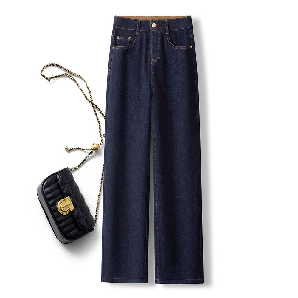 简约窄版阔腿裤女春秋2026新款不掉色高腰显瘦爆款直筒丹宁牛仔裤,女装/女士精品,牛仔裤,淘宝优惠券,粉丝福利购,淘宝优惠卷