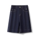 宽松A字短裤 显瘦阔腿裤 牛仔裤 四分裤 女夏季 2025薄款 小个子五分裤