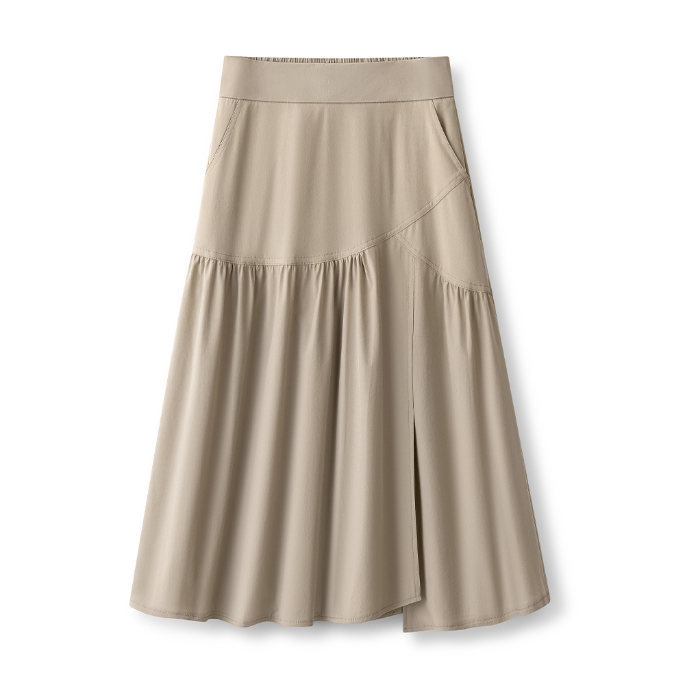 不规则拼接速干伞裙女夏季半身裙