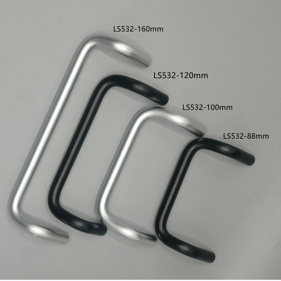 海坦铝合金拉手LS532-88-100-120-160mm孔距工业机械设备实心把手