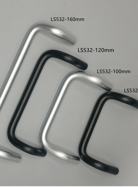 海坦铝合金拉手LS532-88-100-120-160mm孔距工业机械设备实心把手