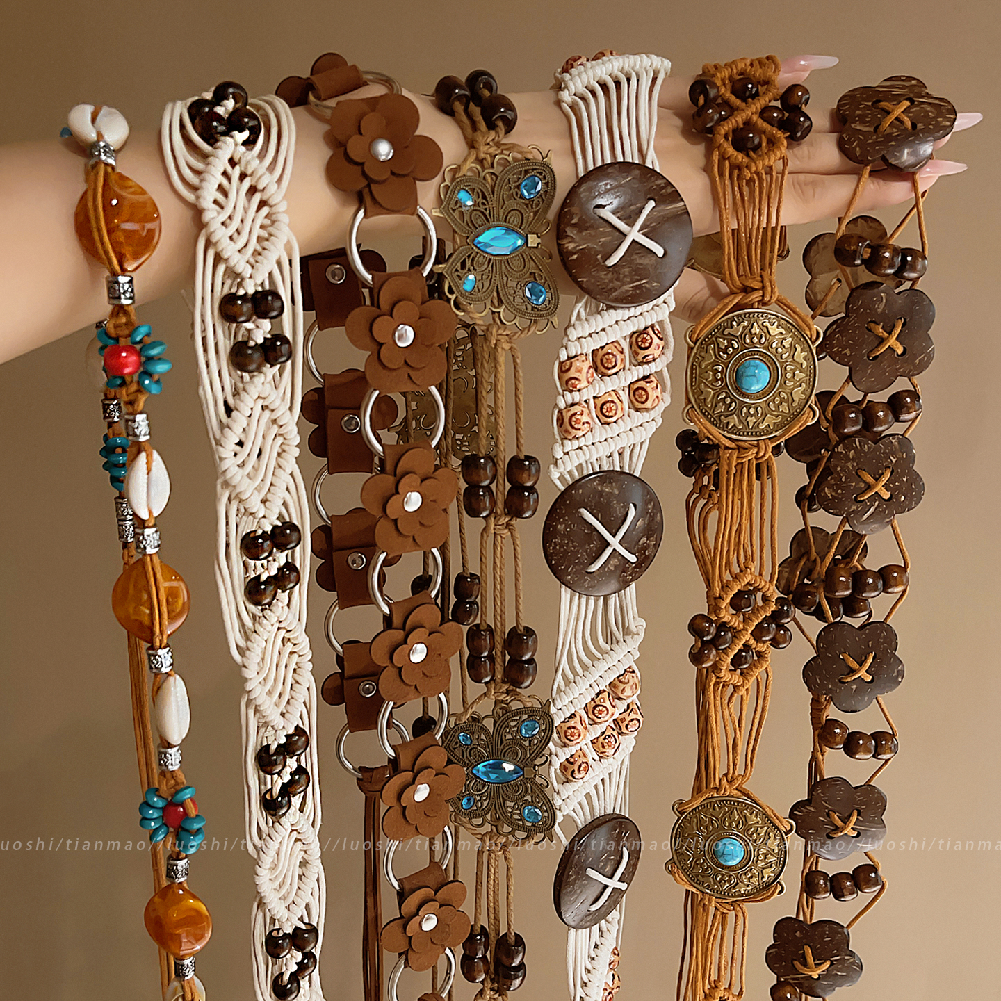 波西米亚腰带女高级感民族风腰链