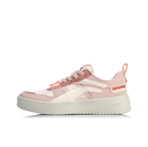 LiNing李宁 惟吾 防滑耐磨低帮板鞋女款 粉色