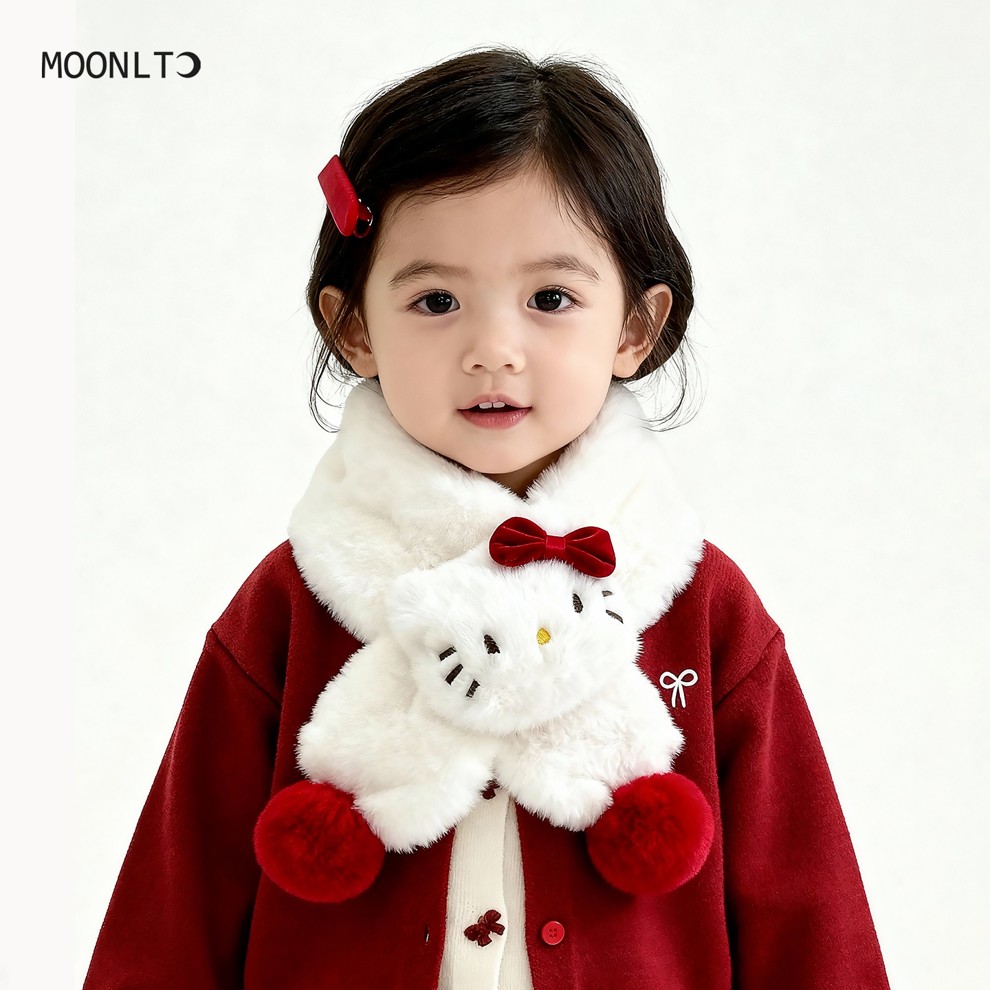 全棉纯棉儿童围巾冬季毛绒保暖加厚防风KT小猫玩偶男女宝宝婴儿交,童装/婴儿装/亲子装,围巾,淘宝优惠券,粉丝福利购,淘宝优惠卷