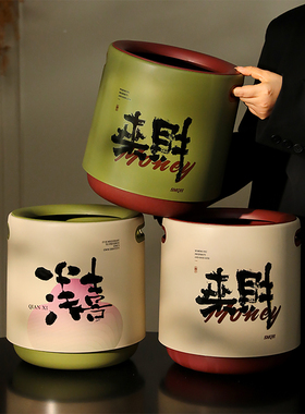 客厅垃圾桶家用2026新款卧室无盖高颜值轻奢高档卫生间高级中古风