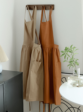 三木青禾围裙定制花艺烘焙厨房家用花店美甲女高颜值年轻款防泼水