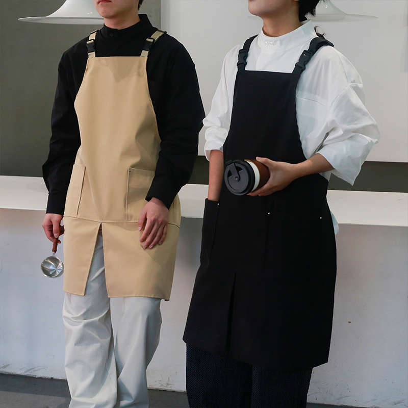 防水围裙理发师宠物咖啡店工作服定制防油厨房家用工作男餐饮专用