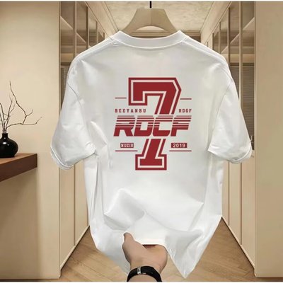 高端潮牌纯棉印花男士短袖t恤2025新款夏季爆款高级休闲圆领衣服