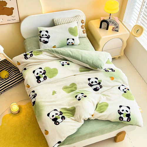 牛奶绒宝宝加厚秋冬幼儿园被子