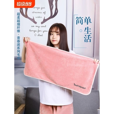 2条装加厚毛巾比纯棉吸水柔软家用洗脸帕洁面巾男女速干发不掉毛3