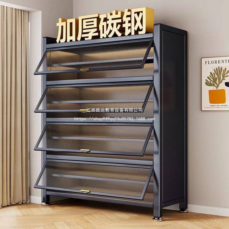 家用入户防尘钢制鞋柜门口加厚收纳大容量多层落地玄关鞋架防潮