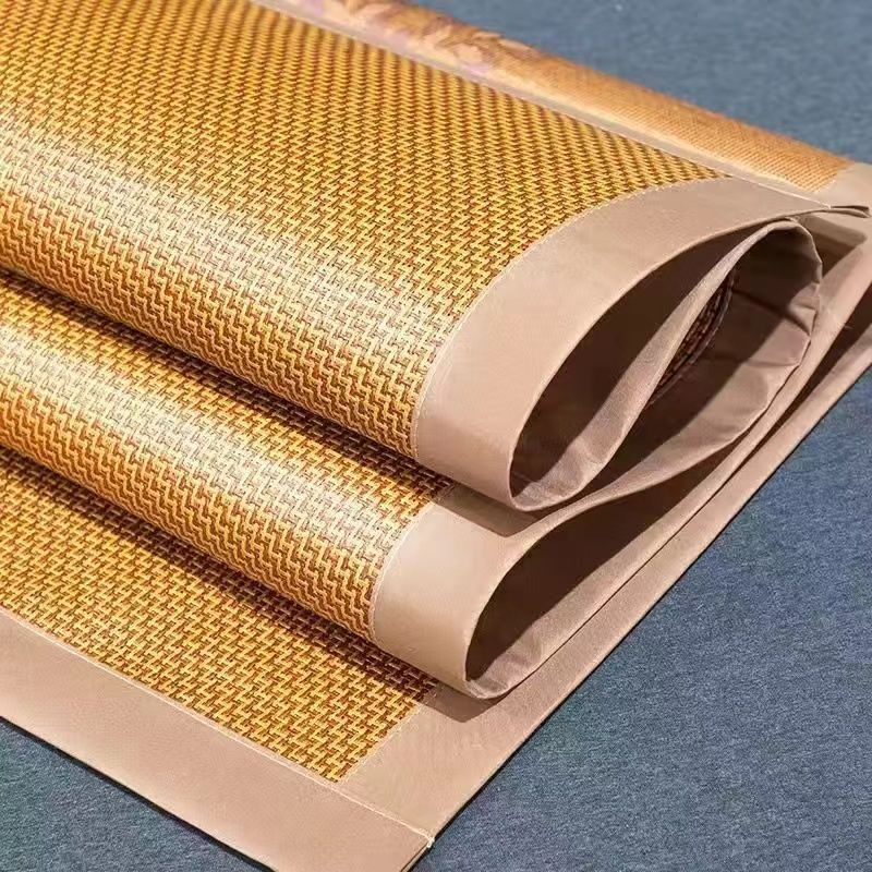 凉席藤席三件套1.5米1.81.2m床单人席子宿舍可折叠冰丝席0.6