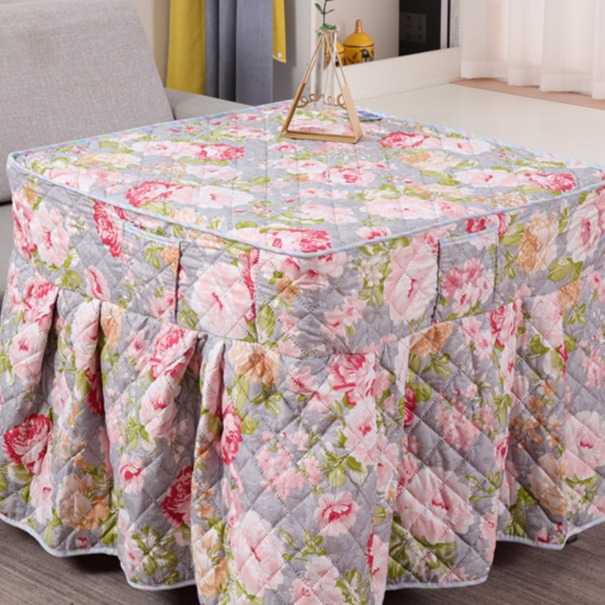 烤火罩罩套正方形电暖炉烤火炉取暖桌罩套烤火桌子电炉罩围罩加厚