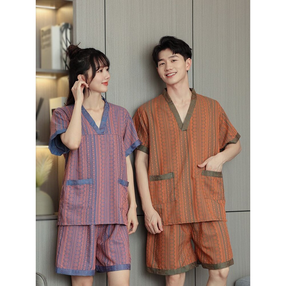 汗蒸服女情侣采耳男大码足疗按摩洗浴桑拿浴衣家居睡衣