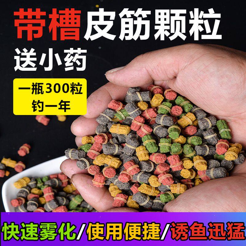 红虫蚯蚓皮筋颗粒野钓水库窝料鱼饵黑坑鲫鱼鲤鱼饵料钓鱼鱼食配方